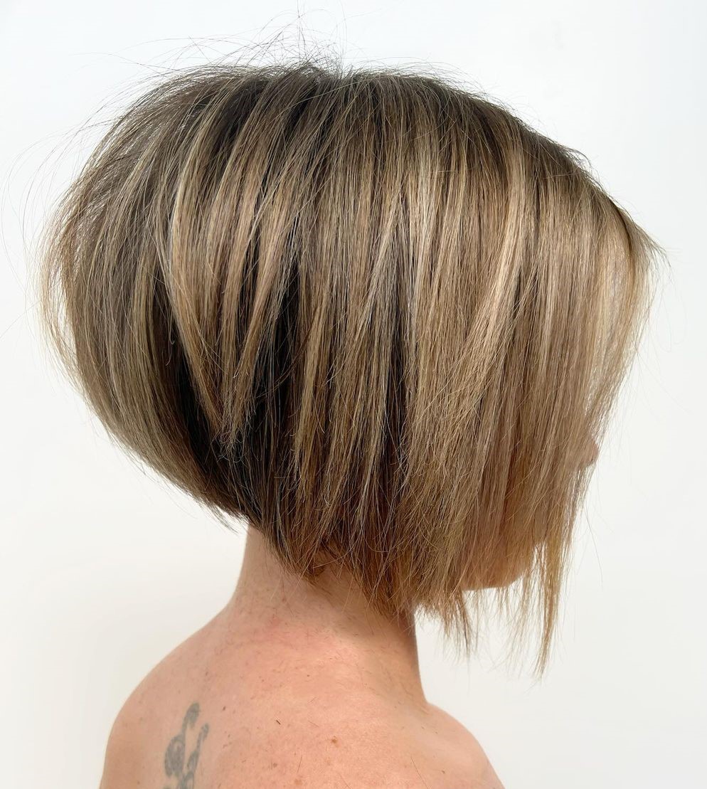 Voluminous Inverted Bob for Straight Hair