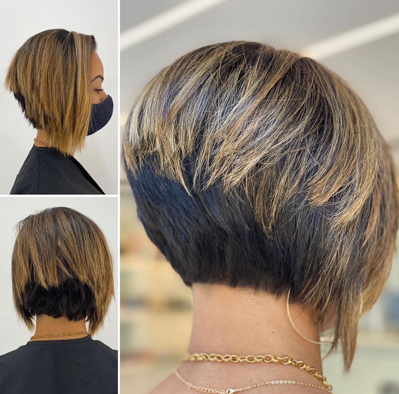 Edgy Inverted Bob for Short Hair