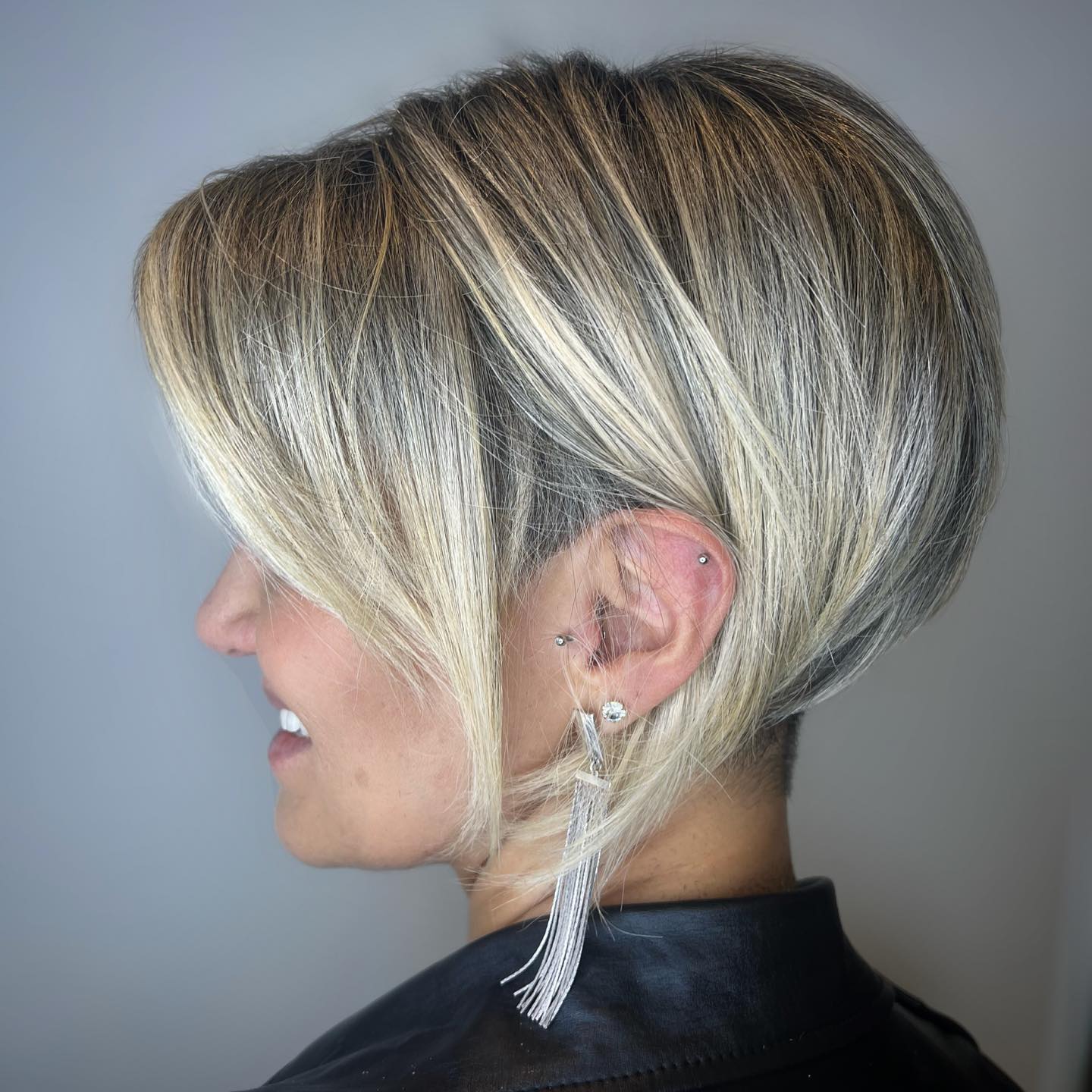 Short Inverted Undercut Bob