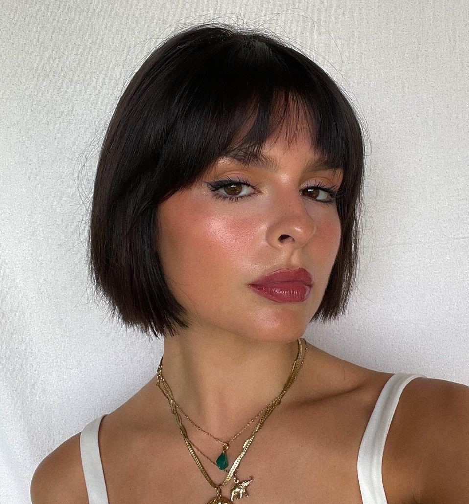 Short Textured Bob with Bangs